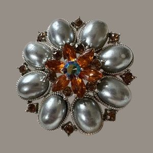 Vintage Large Rhinestone Brooch/Pin
